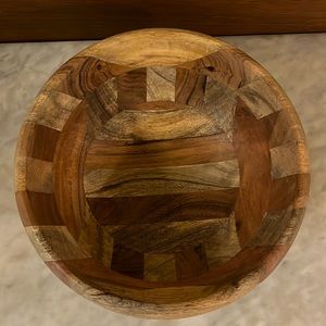 🆕 Handmade Wood Salad Bowl-10” X 5”